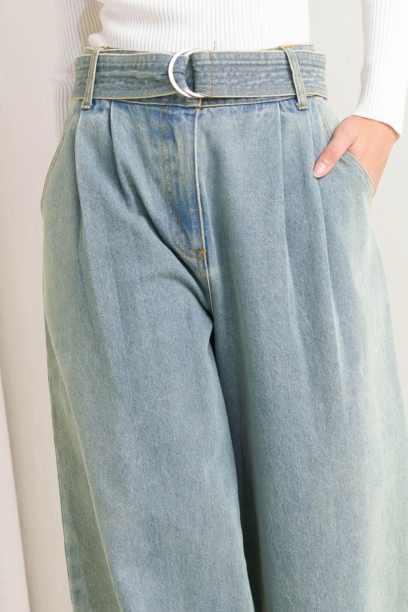 Think of Me Denim Pants in medium indigo, view 6 — Soul Flow Apparel