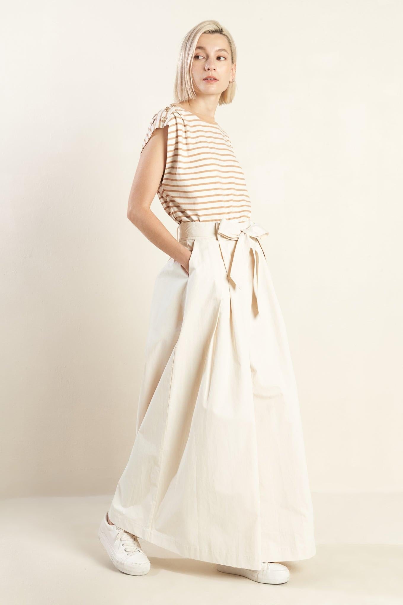 Closer to You Wide Leg Pants in ecru, view 2 — Soul Flow Apparel