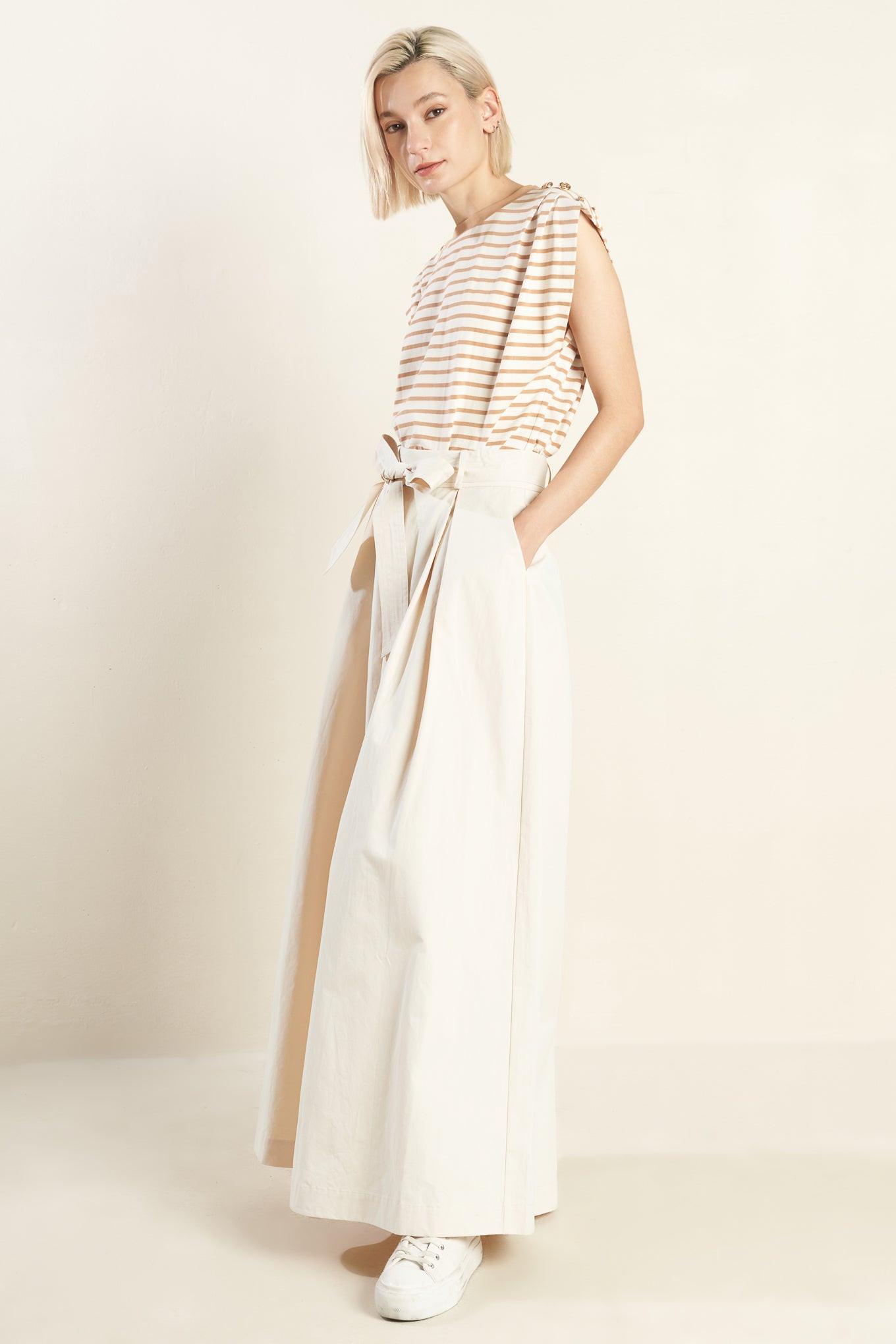 Closer to You Wide Leg Pants in ecru, view 3 — Soul Flow Apparel