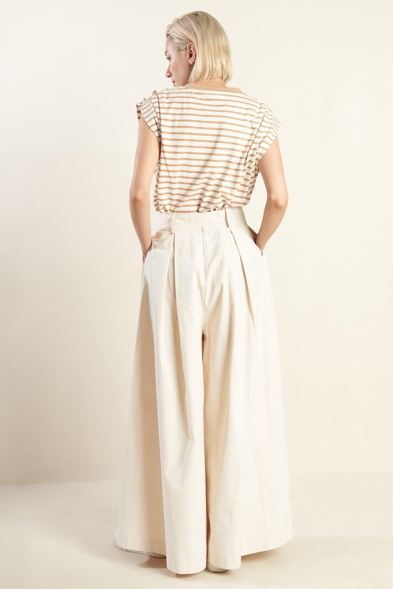 Closer to You Wide Leg Pants in ecru, view 4 — Soul Flow Apparel