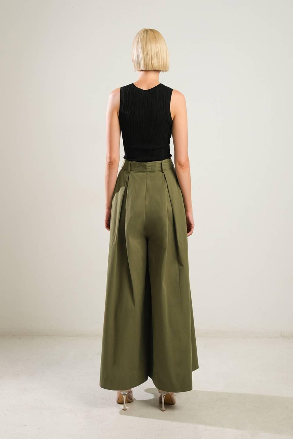 Closer to You Wide Leg Pants in olive, view 6 — Soul Flow Apparel