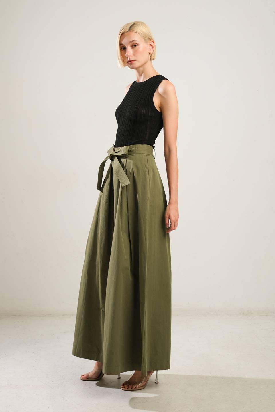 Closer to You Wide Leg Pants in olive, view 9 — Soul Flow Apparel