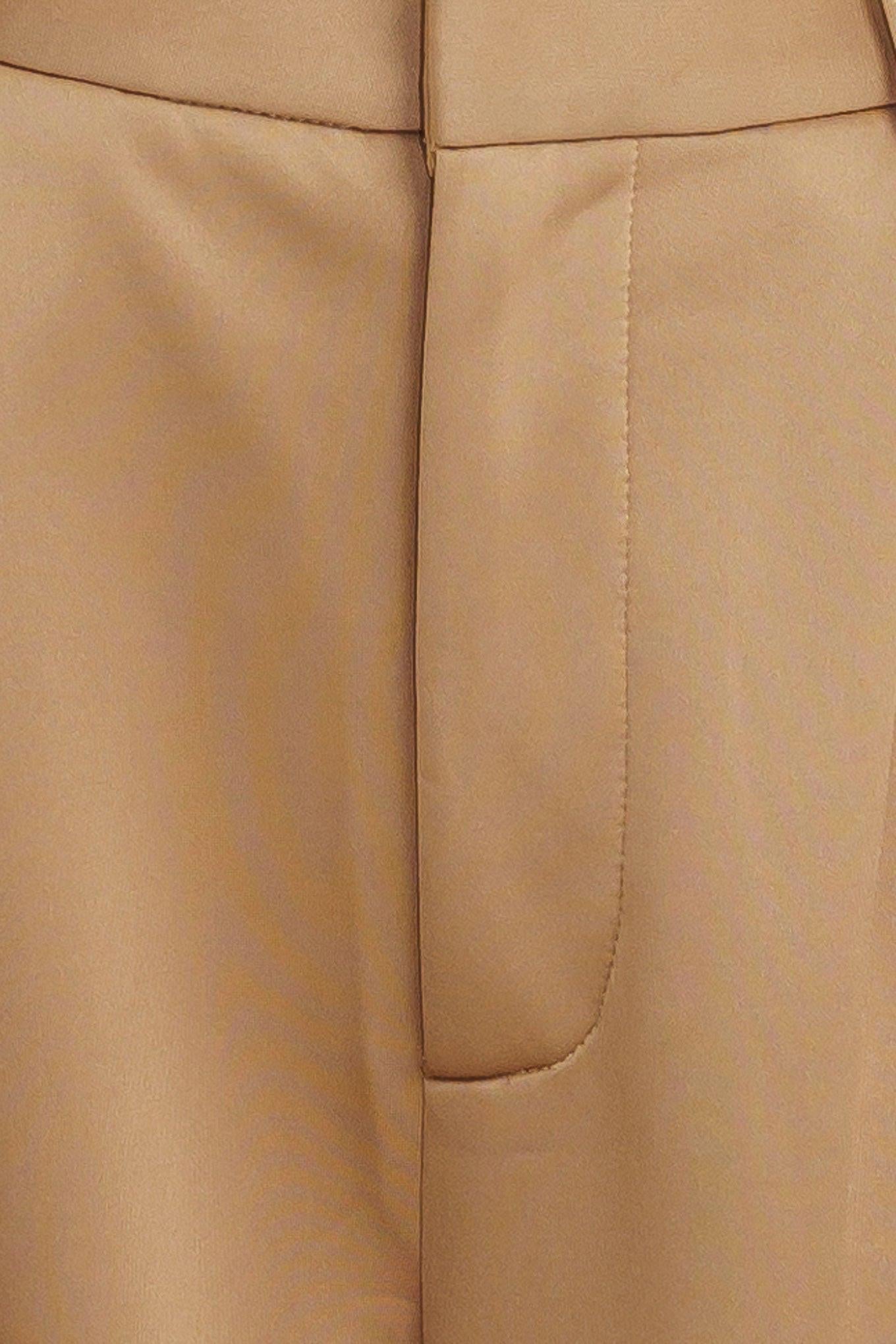 Romantic Petal Woven Pants in camel, fabric swatch — Soul Flow Apparel
