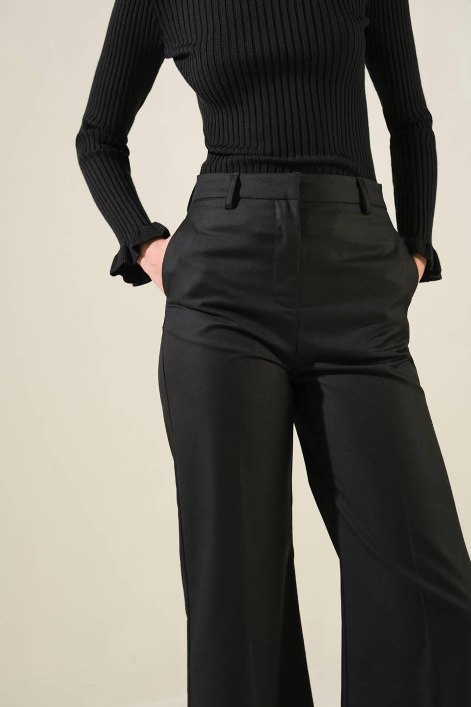 Falling Deeper Woven Pants in black, view 4 — Soul Flow Apparel