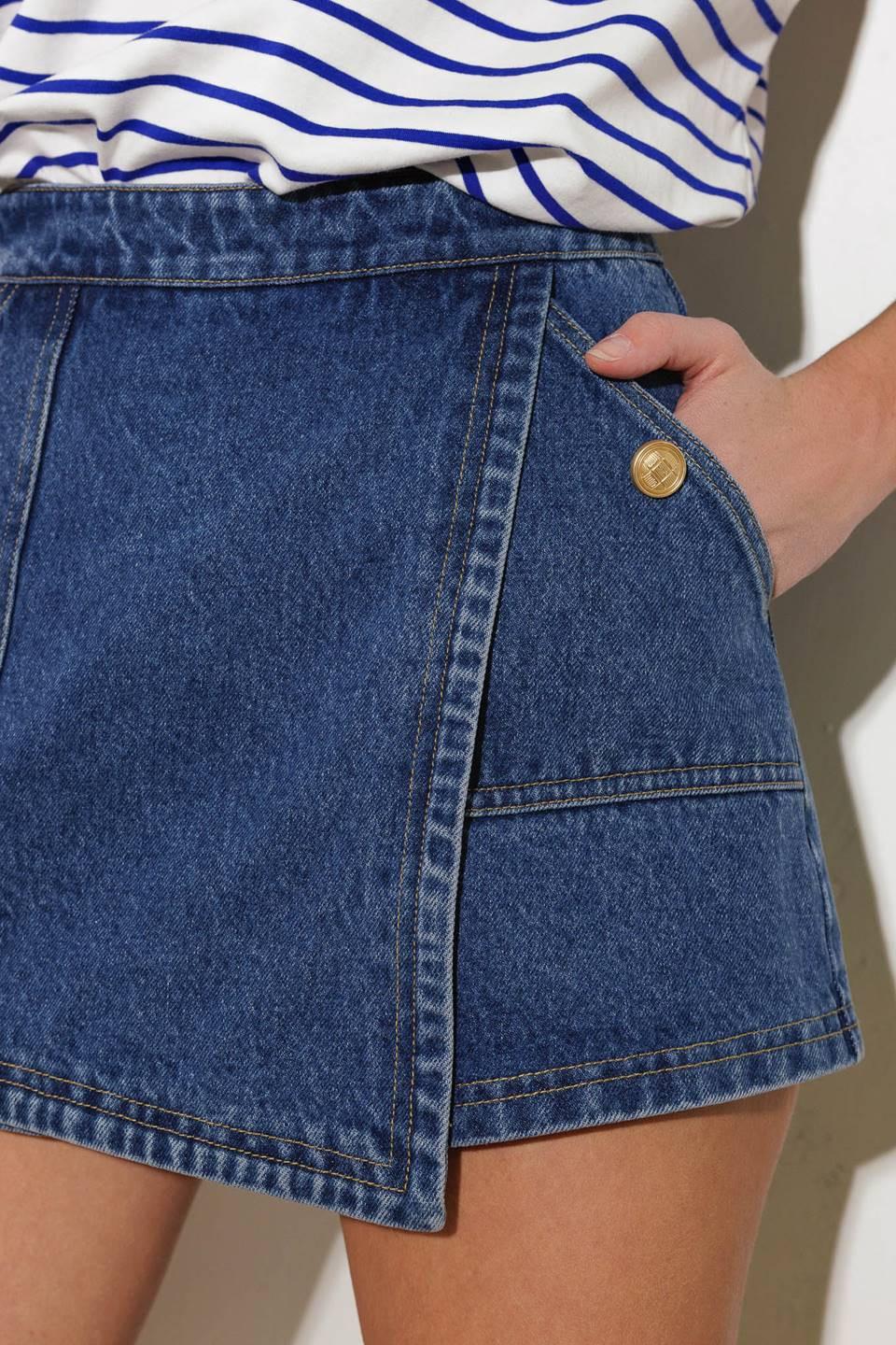 For a Second Denim Skort, view 4 — Soul Flow Apparel