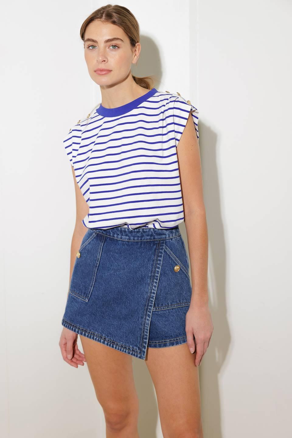 For a Second Denim Skort, view 7 — Soul Flow Apparel