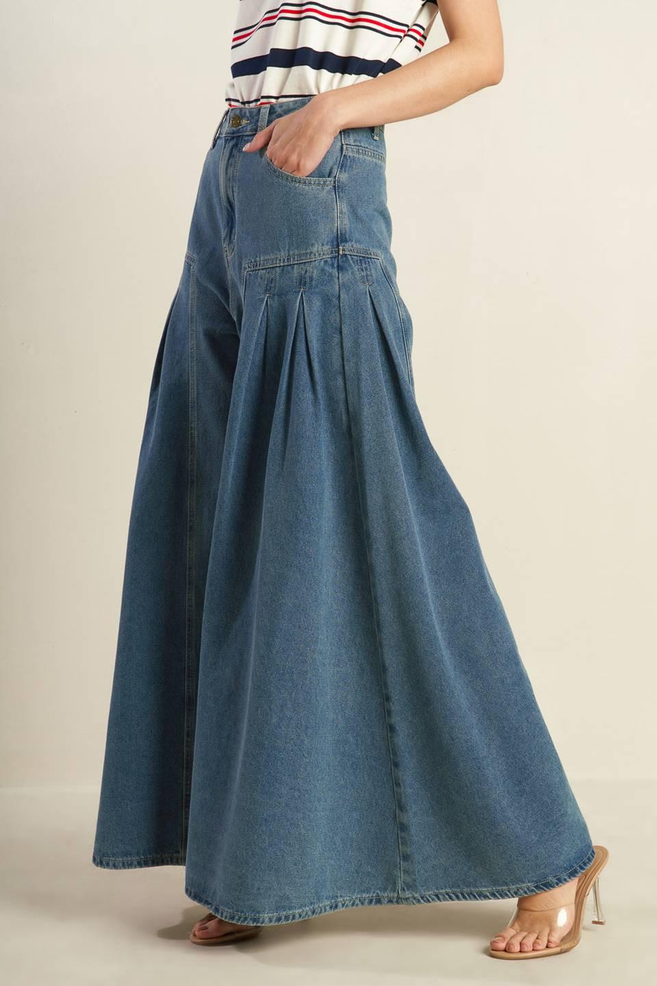 Effortless Edge Denim Pants in medium, view 2 — Soul Flow Apparel