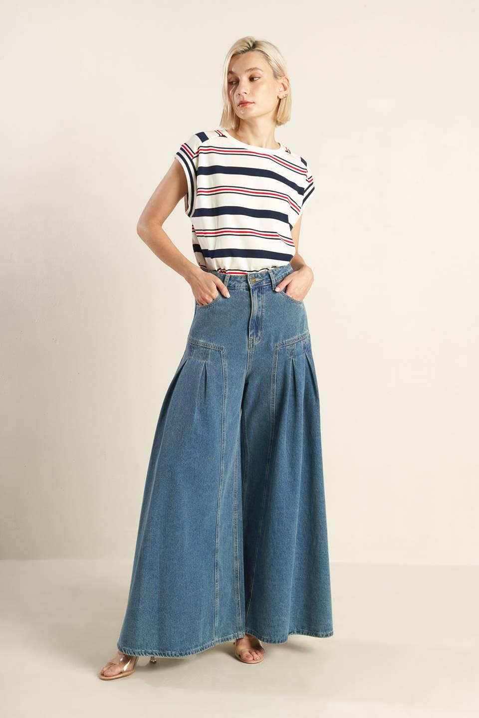 Effortless Edge Denim Pants in medium, view 5 — Soul Flow Apparel