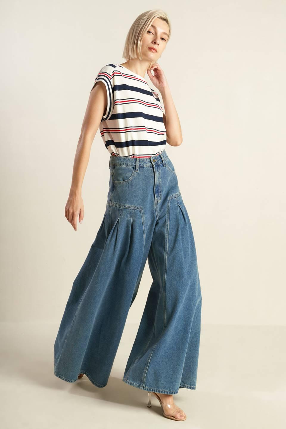 Effortless Edge Denim Pants in medium, view 7 — Soul Flow Apparel
