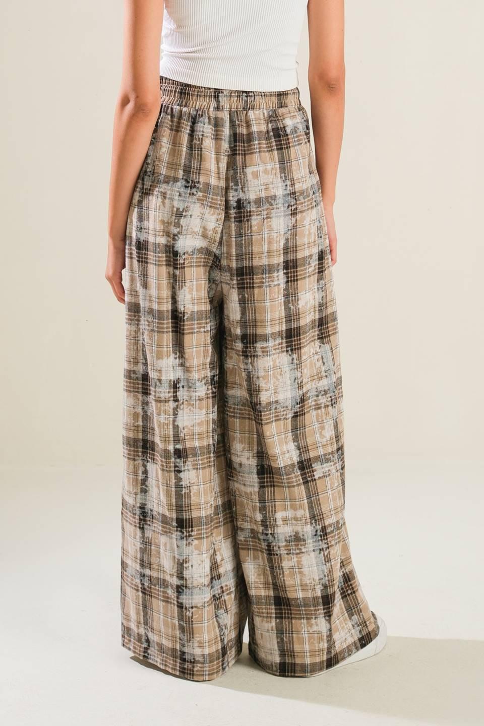 Timeless Charm Woven Pants in beige, view 2 — Soul Flow Apparel