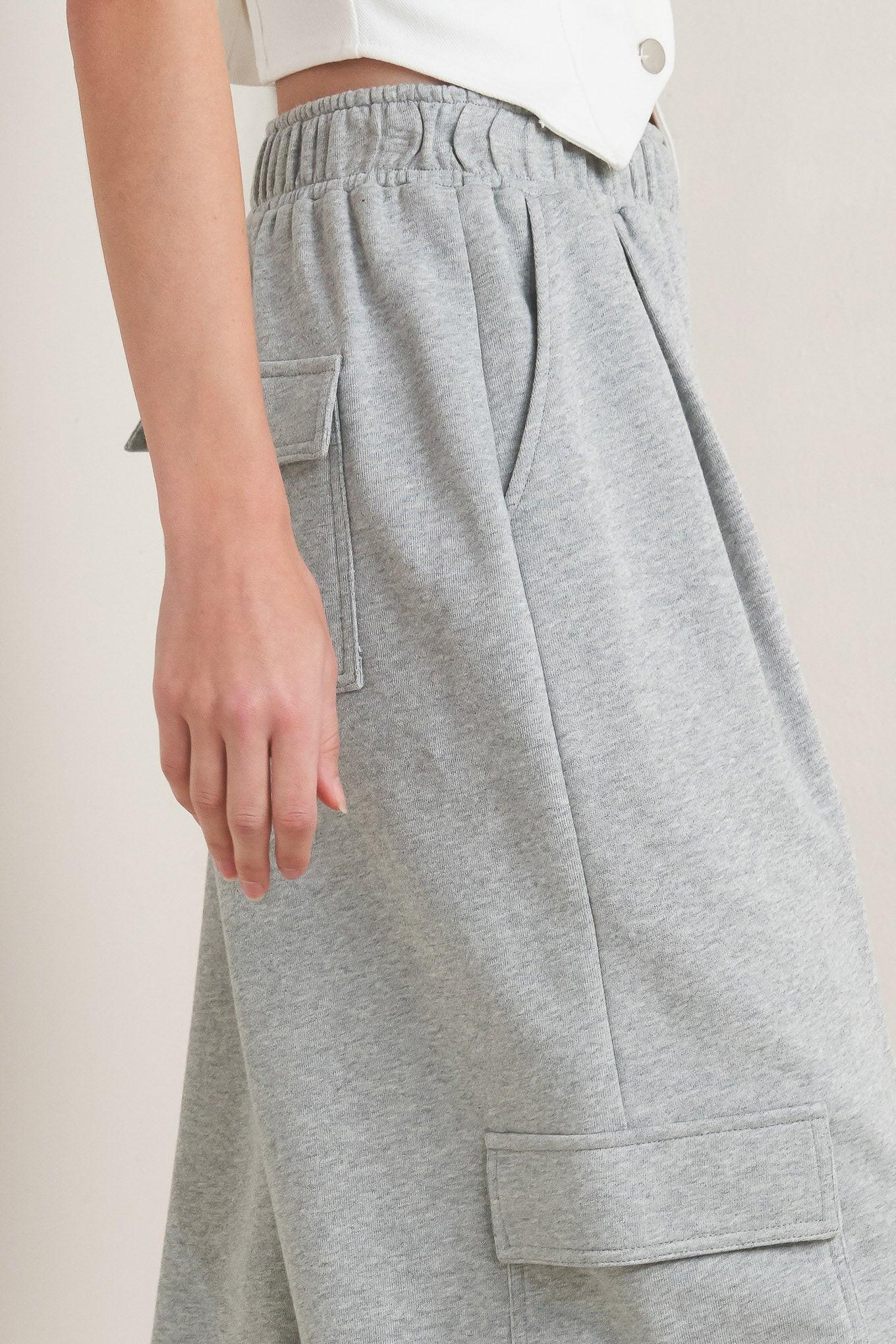 Cross Your Mind Knit Pants in hgrey, view 5 — Soul Flow Apparel