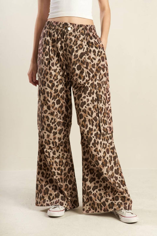 Navigating Life Woven Pants in taupe brown, view 3 — Soul Flow Apparel