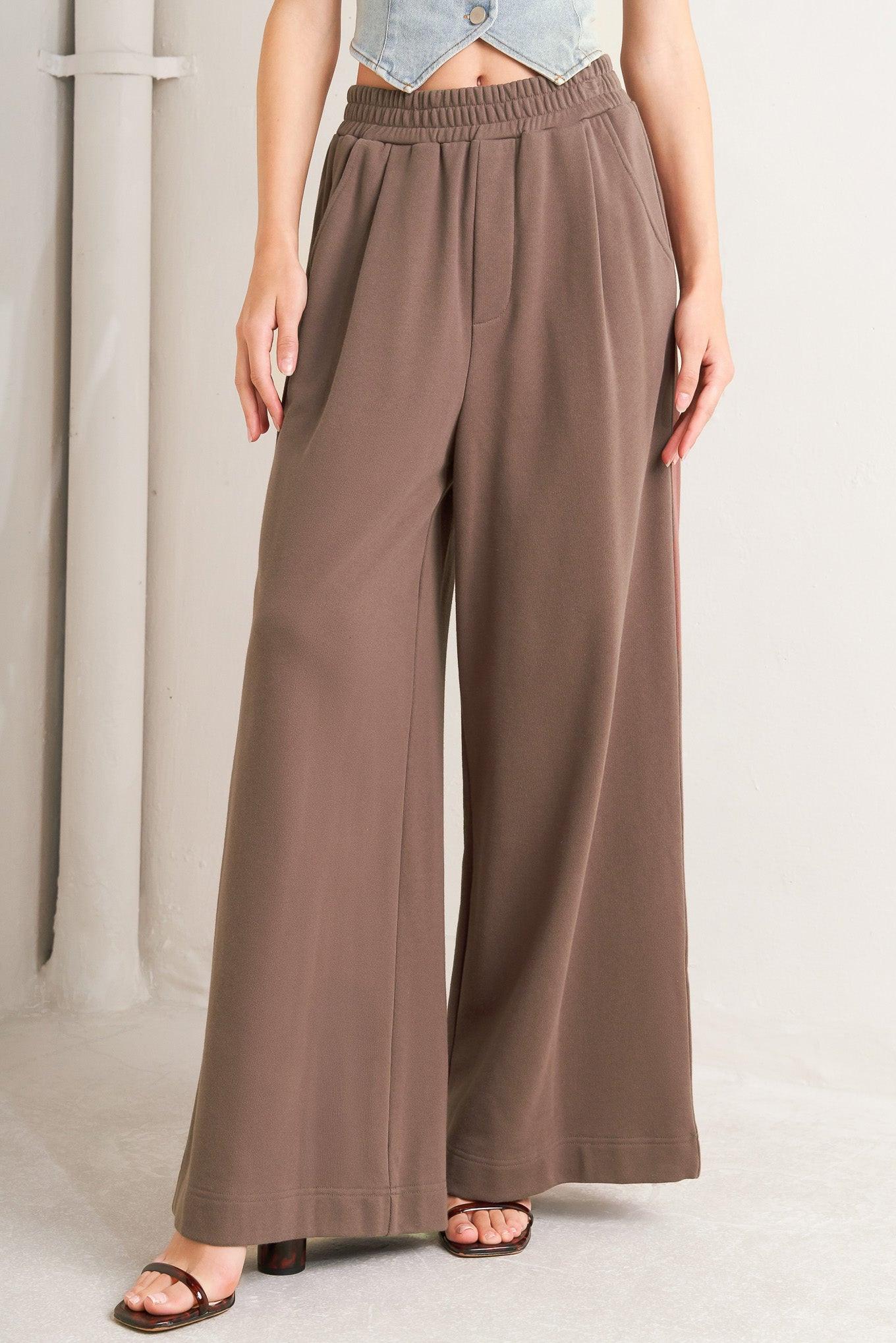 In Too Deep Knit Pants in brown, view 5 — Soul Flow Apparel