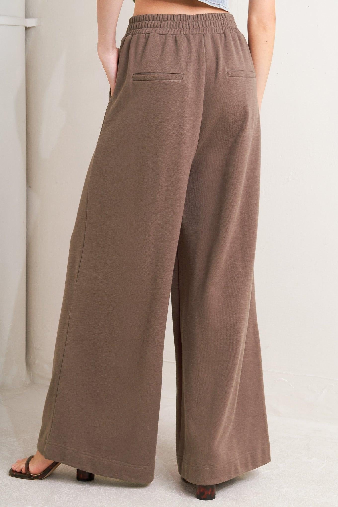 In Too Deep Knit Pants in brown, view 6 — Soul Flow Apparel