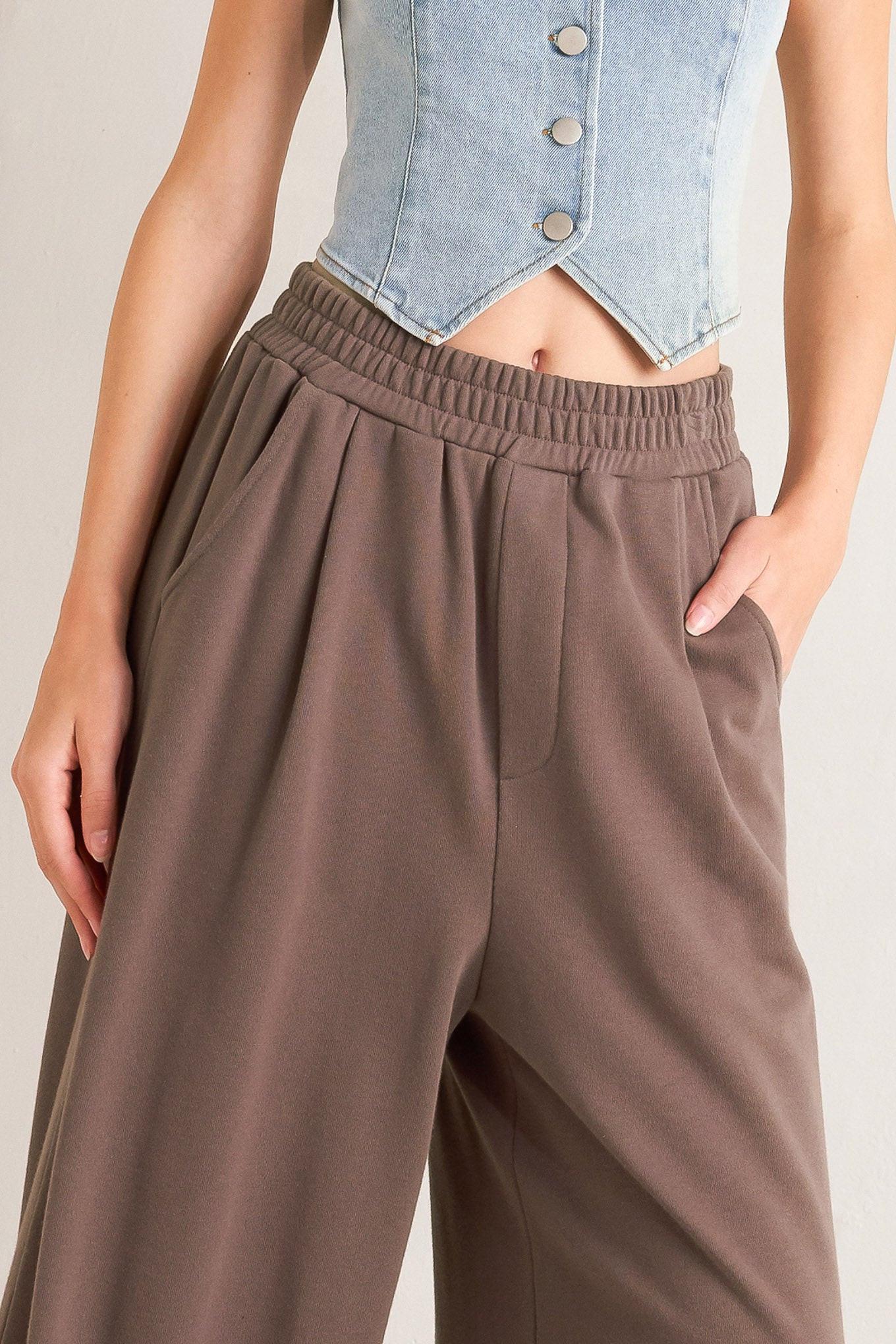 In Too Deep Knit Pants in brown, view 7 — Soul Flow Apparel