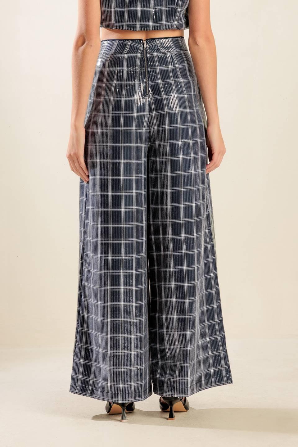 Traveling Far Navy Sequin Pants, view 8 — Soul Flow Apparel