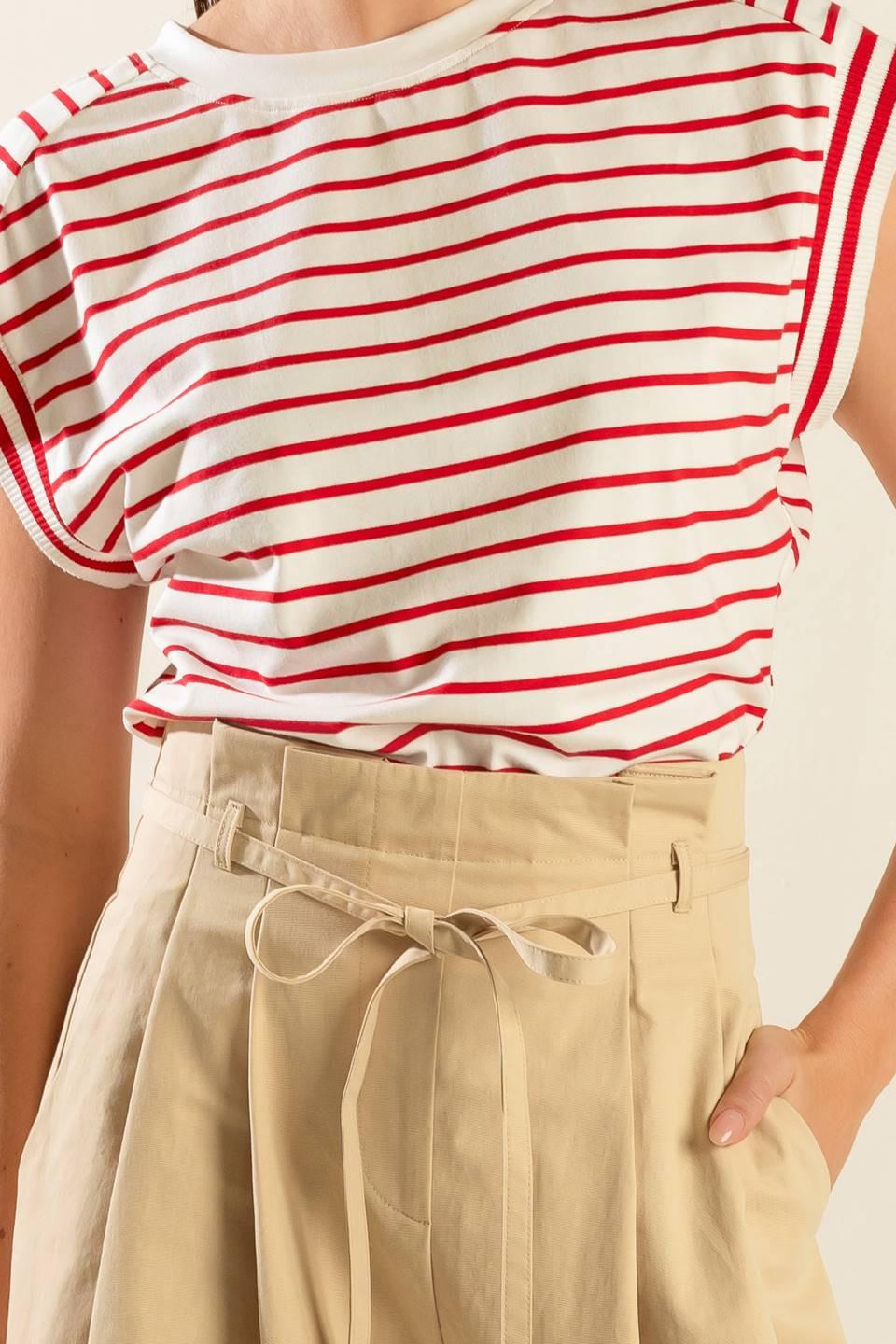 Finally Over Woven Pants in cream multi, fabric swatch — Soul Flow Apparel