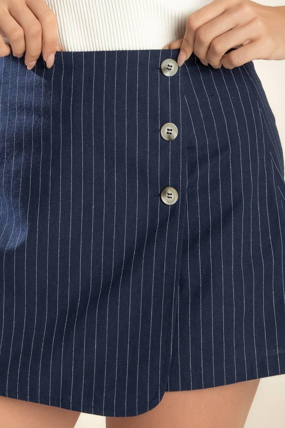 My Everything Woven Skort in navy white, view 4 — Soul Flow Apparel