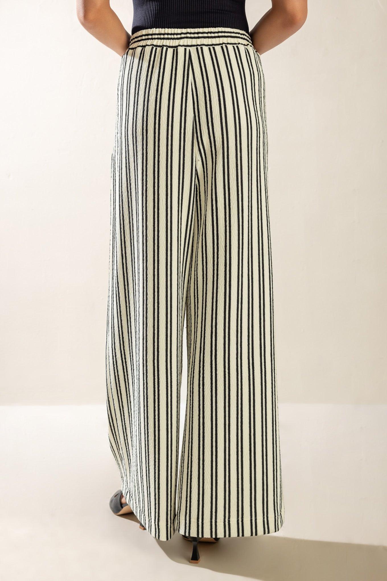 In the Quiet Shade Woven Pants in cream, view 6 — Soul Flow Apparel