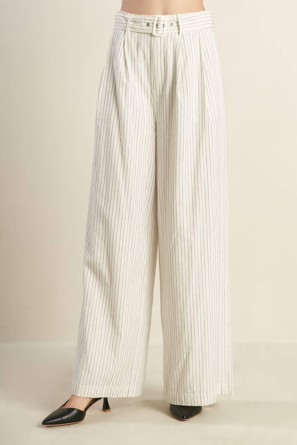 Lead the Way Woven Seesucker Pants in white, view 6 — Soul Flow Apparel