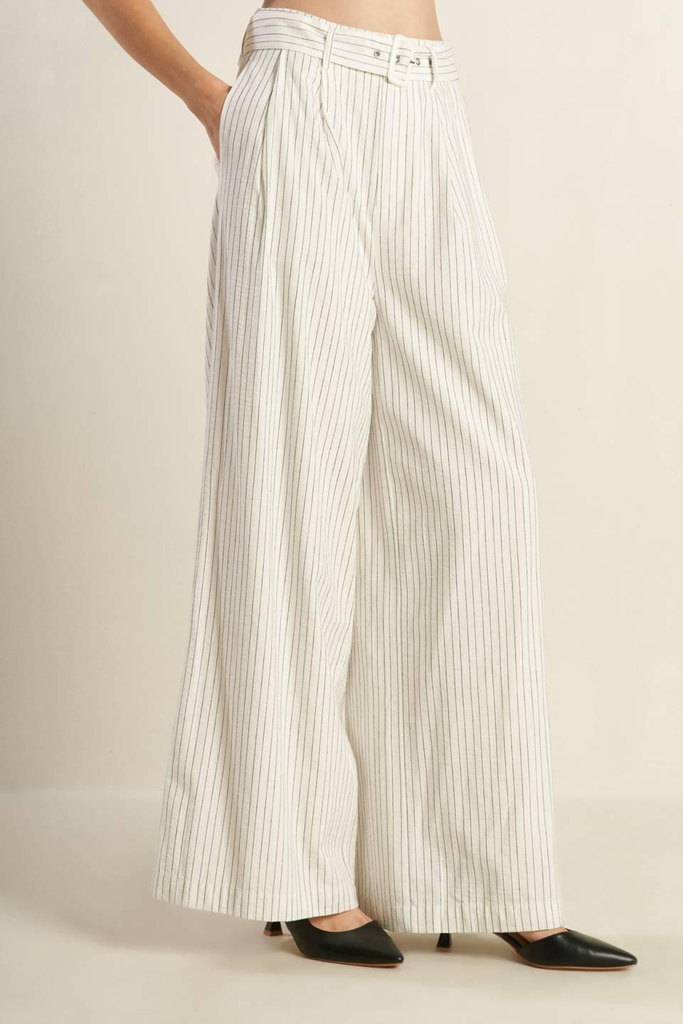 Lead the Way Woven Seesucker Pants in white, view 7 — Soul Flow Apparel