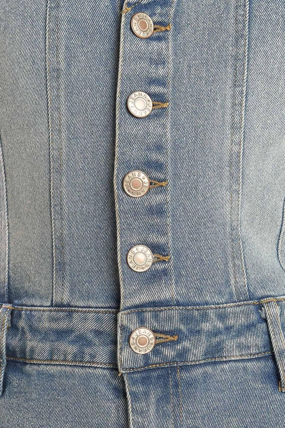 Walk with Me Denim Jumpsuit in light, view 8 — Soul Flow Apparel