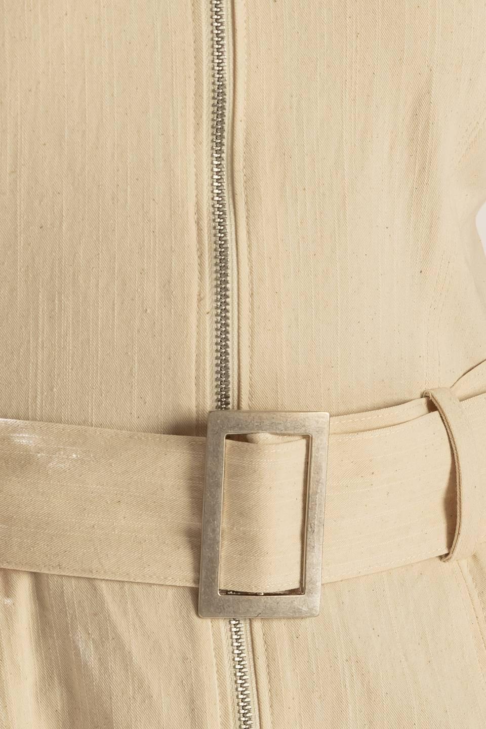 Love Somebody Woven Jumpsuit in oatmeal, fabric swatch — Soul Flow Apparel