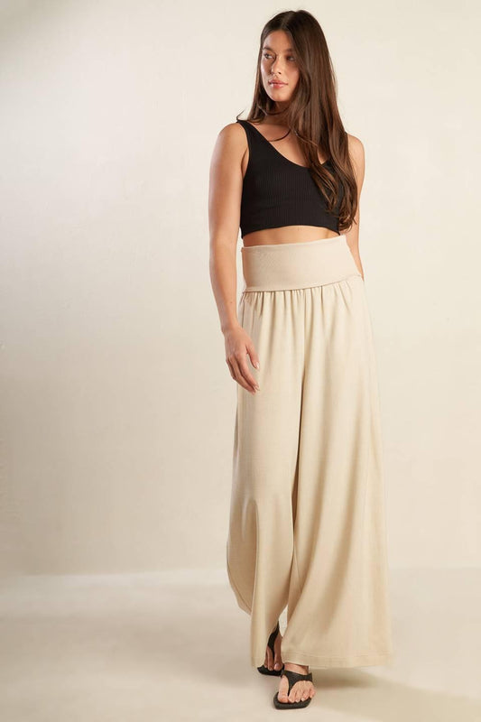 Go with Grace Woven Pants in natural, view 6 — Soul Flow Apparel