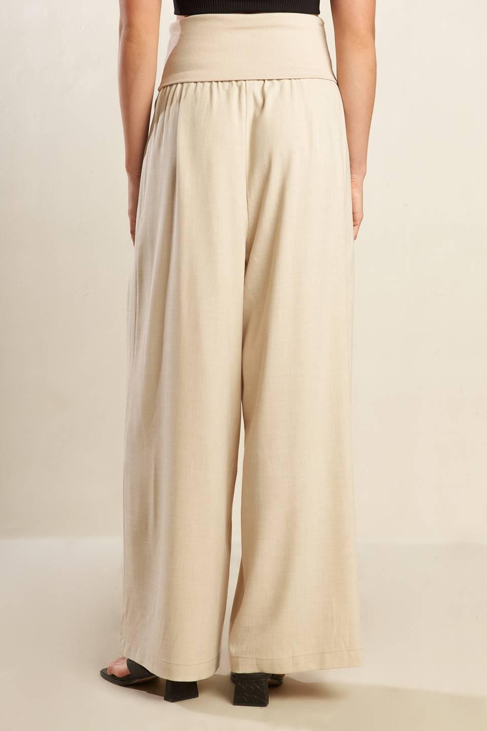 Go with Grace Woven Pants in natural, view 7 — Soul Flow Apparel