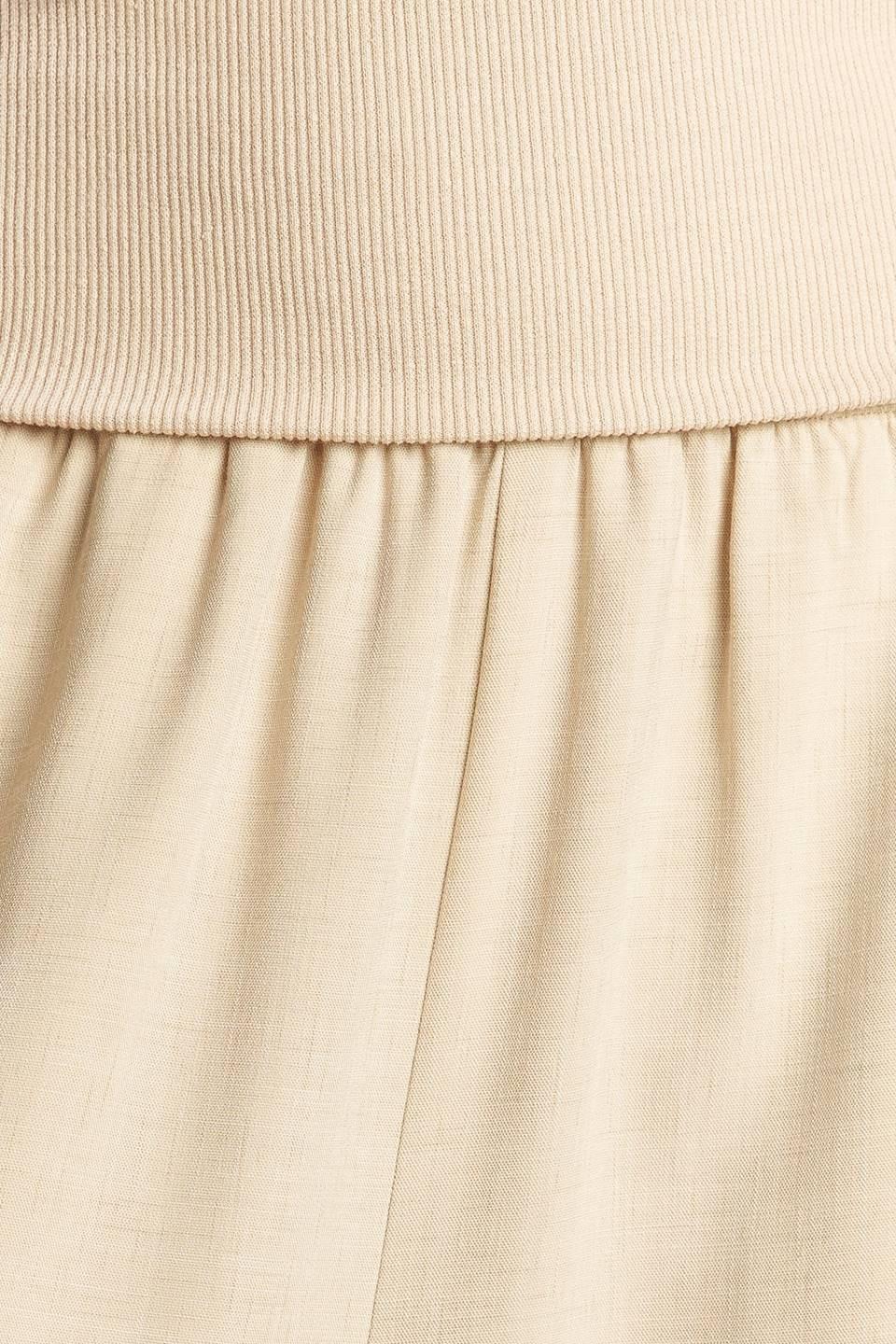 Go with Grace Woven Pants in natural, fabric swatch — Soul Flow Apparel