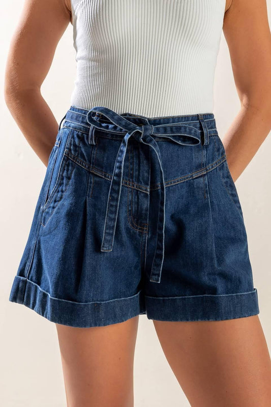 Walk in the Park Denim Shorts, view 2 — Soul Flow Apparel