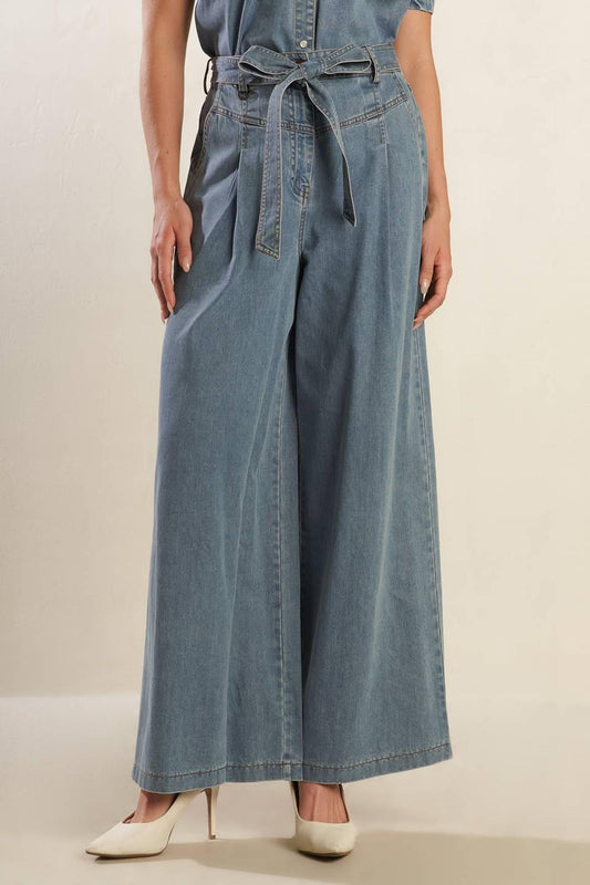Wondering Why Light Denim Pants, view 5 — Soul Flow Apparel