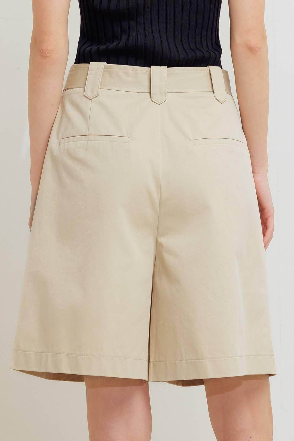 Modern Voyager Woven Bermuda Short in taupe, view 7 — Soul Flow Apparel