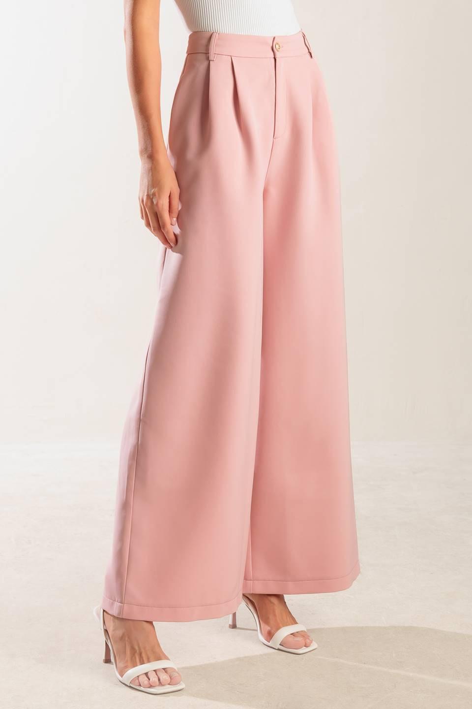 In My Own World Woven Pants in light pink, view 3 — Soul Flow Apparel