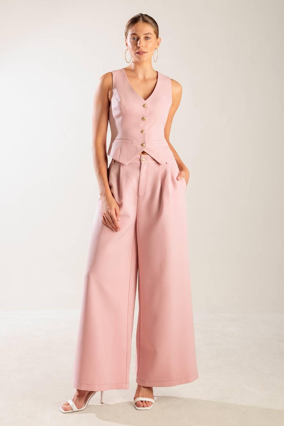 In My Own World Woven Pants in light pink, view 6 — Soul Flow Apparel
