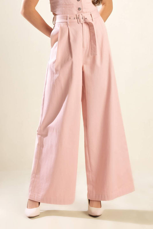 Fiercely Stunned Woven Pants in pink, view 1 — Soul Flow Apparel