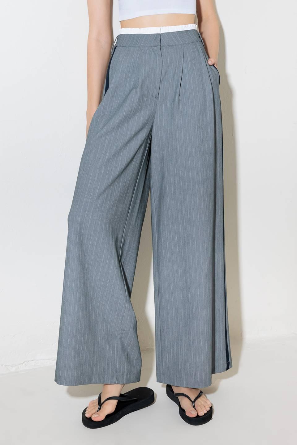 Smile Bright in Grey Woven Pants, view 1 — Soul Flow Apparel