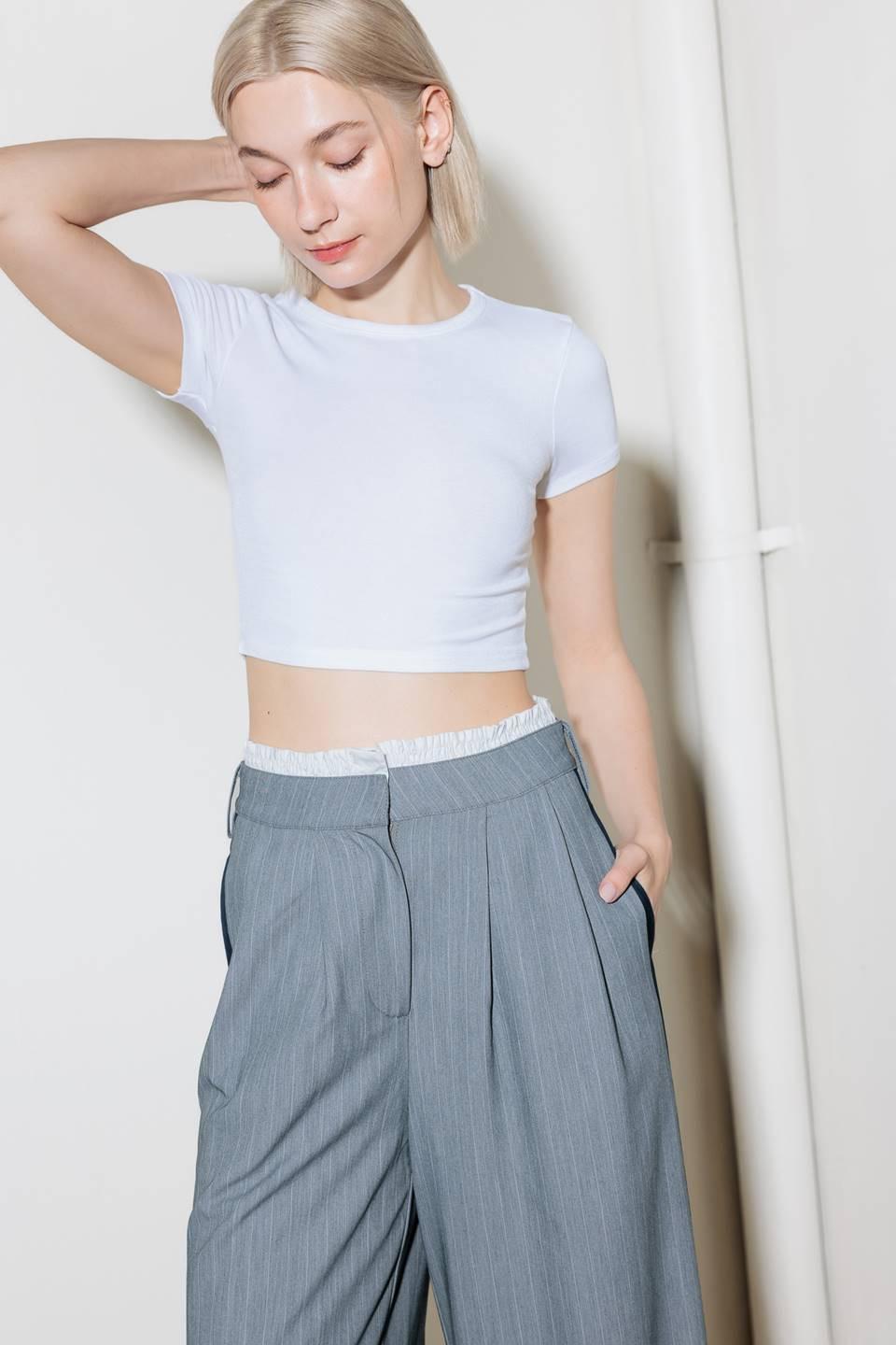 Smile Bright in Grey Woven Pants, view 5 — Soul Flow Apparel