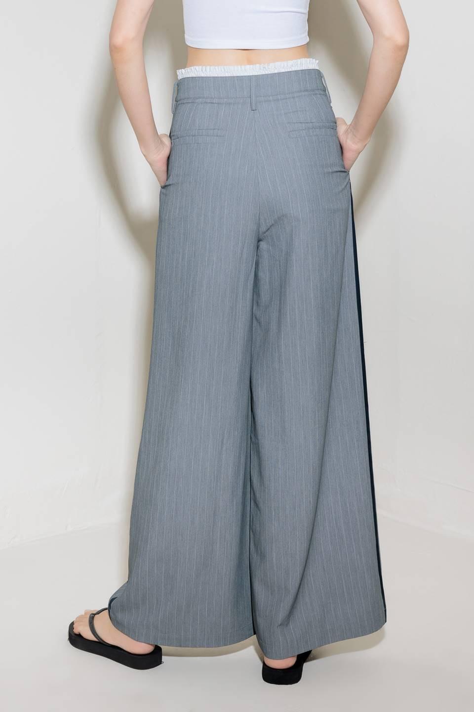 Smile Bright in Grey Woven Pants, view 7 — Soul Flow Apparel