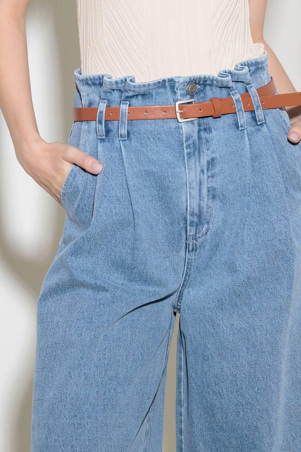 Kissed By Sunlight Denim Pants in light, view 3 — Soul Flow Apparel
