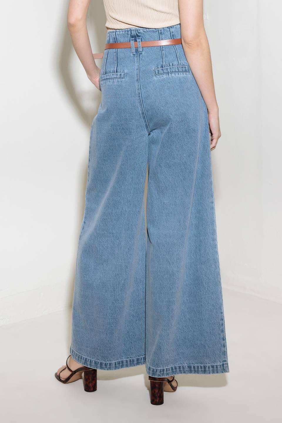 Kissed By Sunlight Denim Pants in light, view 6 — Soul Flow Apparel