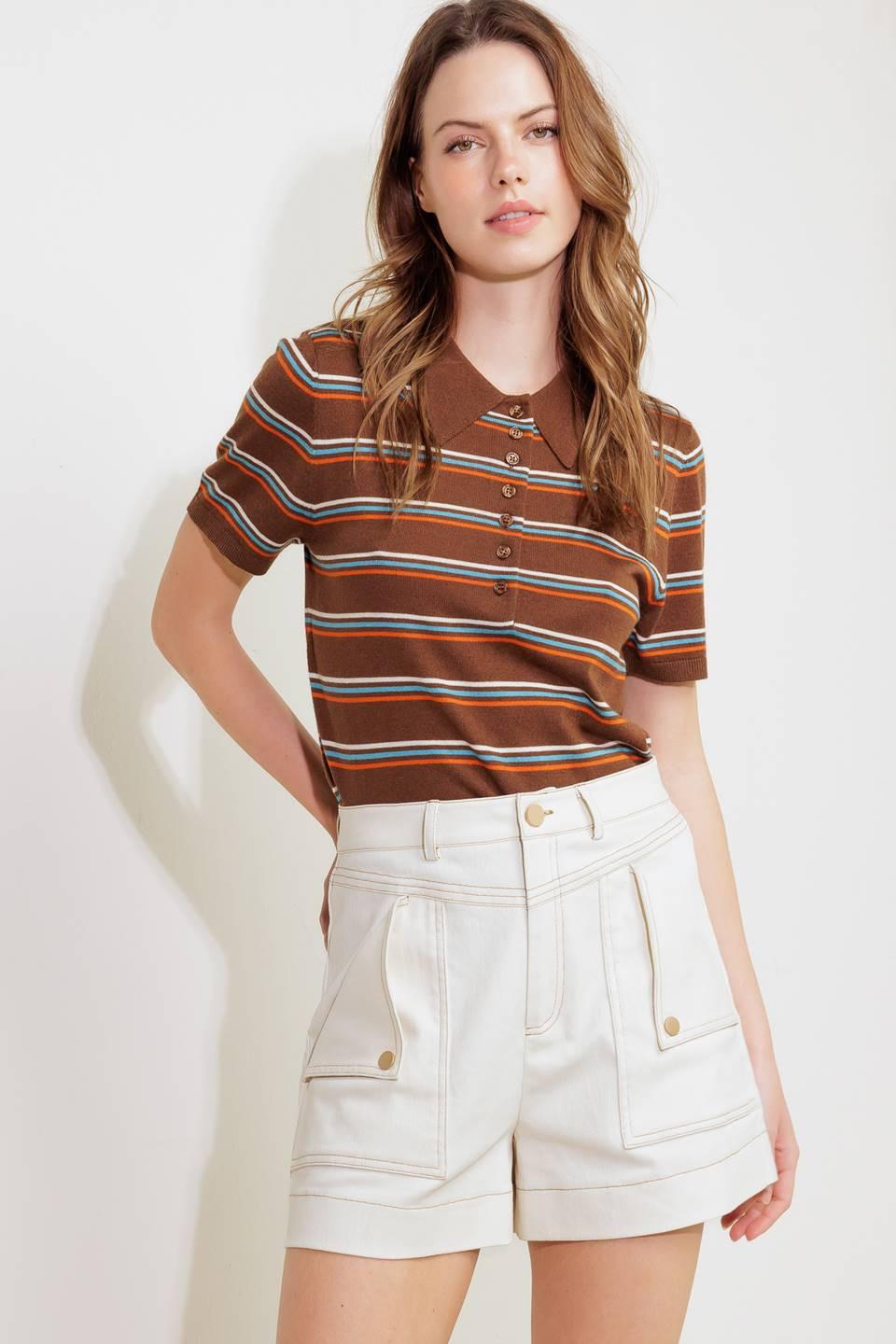 Simply Mine Cream Woven Short, view 2 — Soul Flow Apparel