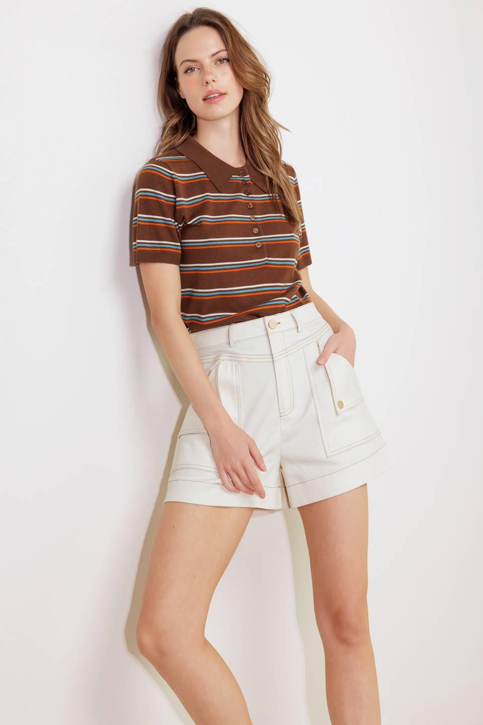 Simply Mine Cream Woven Short, view 3 — Soul Flow Apparel