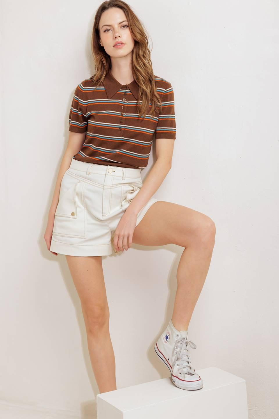 Simply Mine Cream Woven Short, view 8 — Soul Flow Apparel