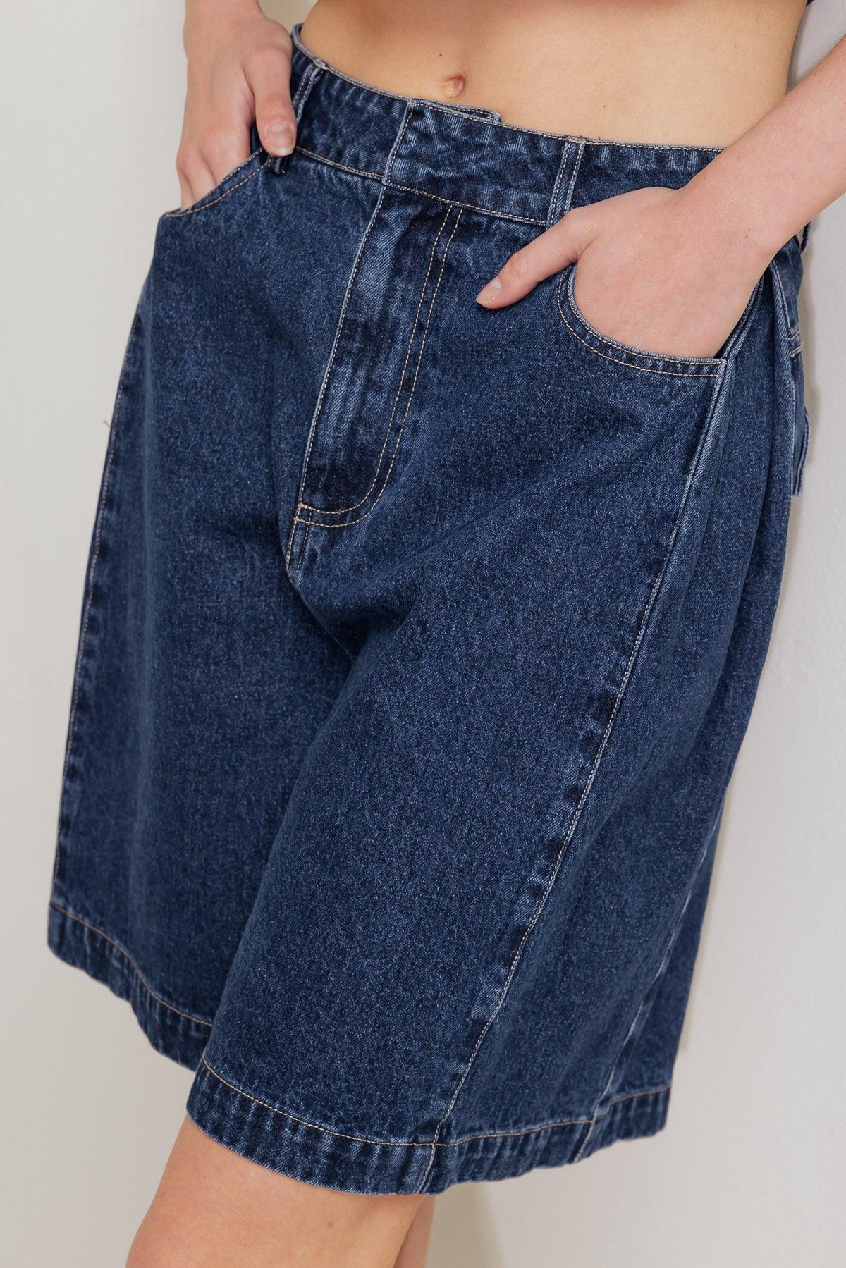 Coffee Petal Denim Short, view 4 — Soul Flow Apparel