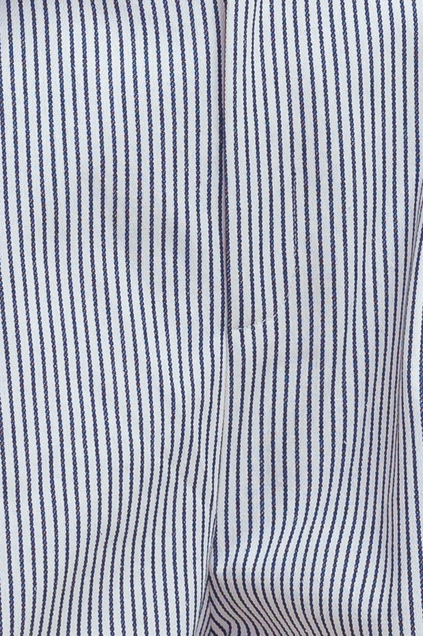 Coastal Chic Woven Pants in white navy, fabric swatch — Soul Flow Apparel