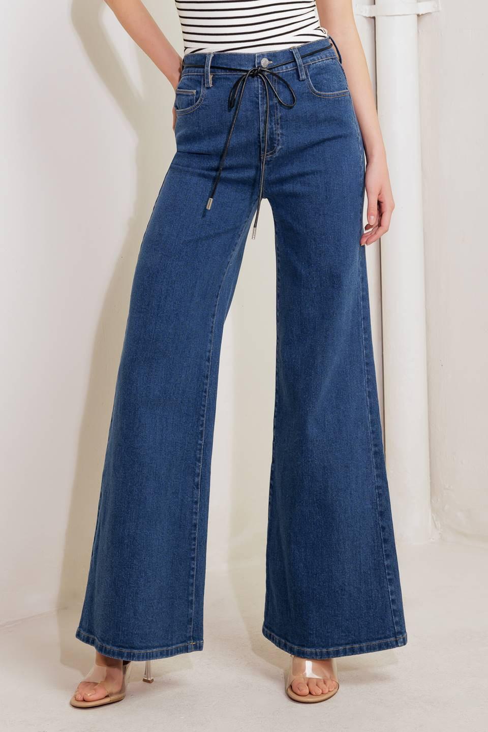 Dream State Blue Denim Pants, view 1 — Soul Flow Apparel