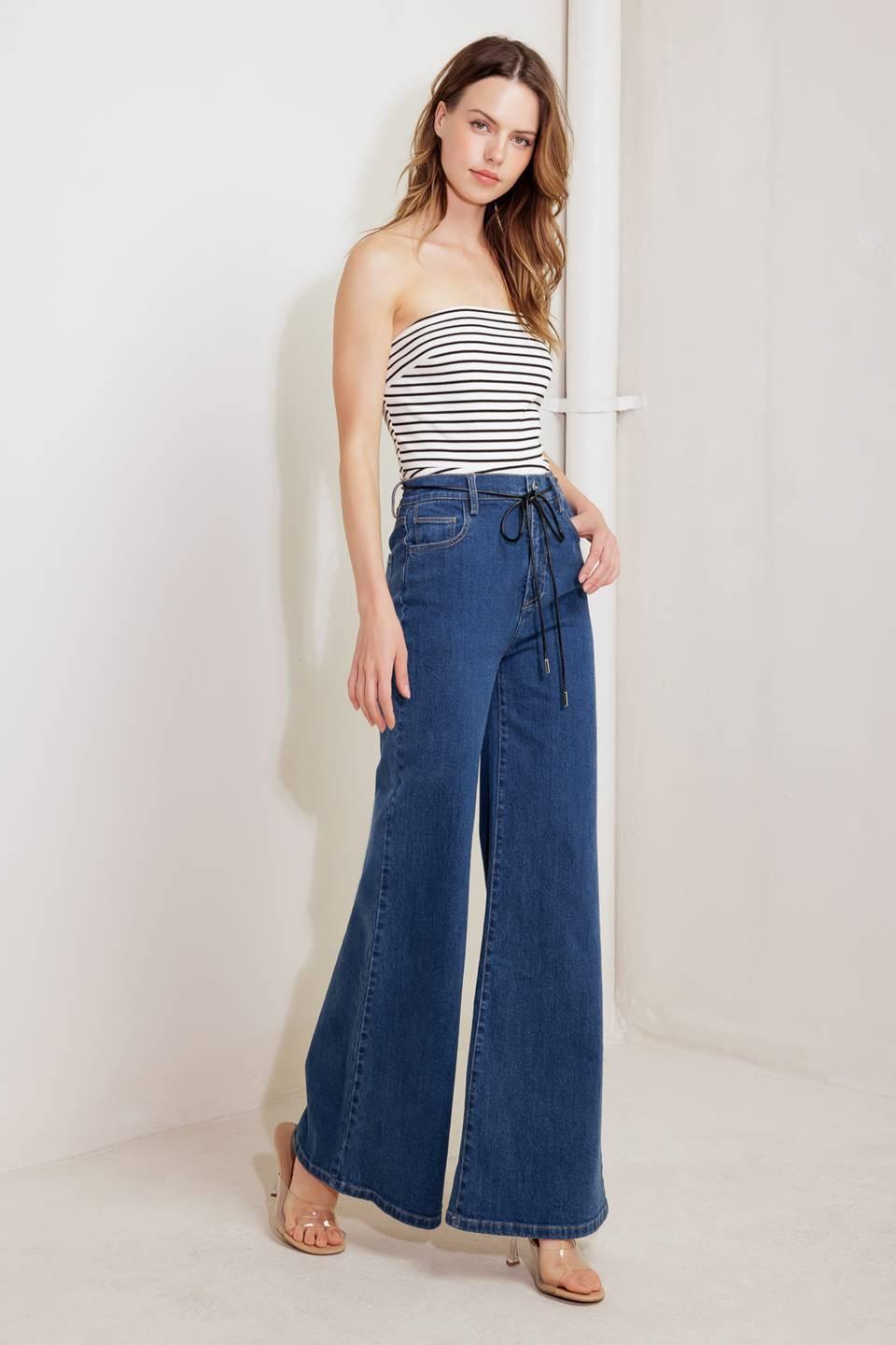 Dream State Blue Denim Pants, view 4 — Soul Flow Apparel