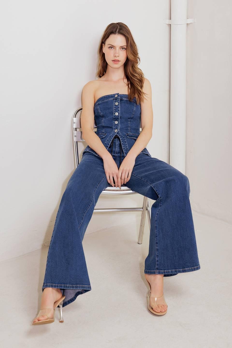 Dream State Blue Denim Pants, view 8 — Soul Flow Apparel