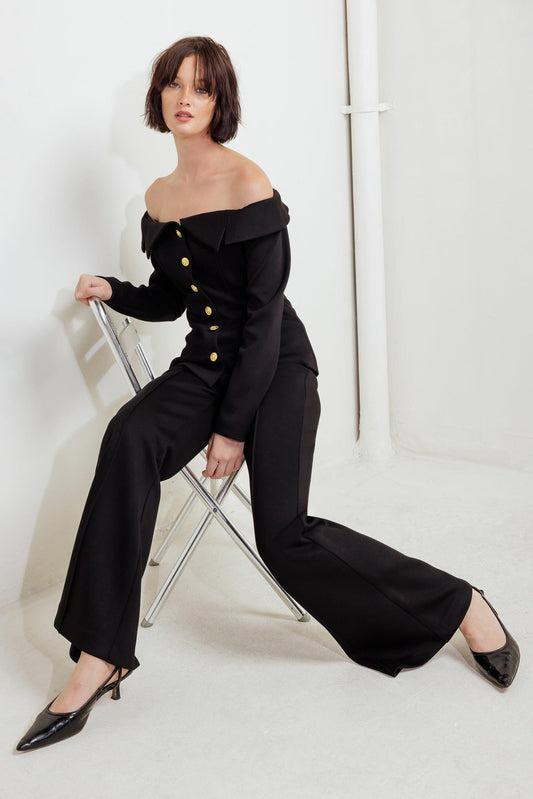 Modern Flow Black Woven Pants, view 7 — Soul Flow Apparel
